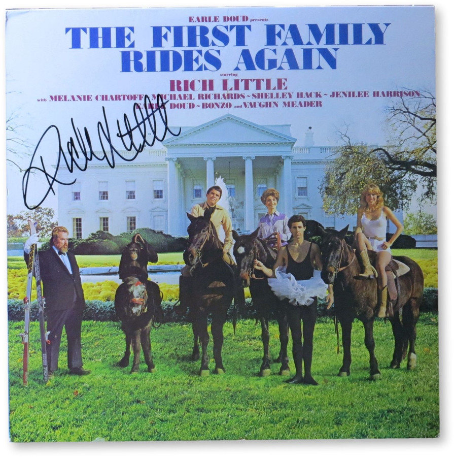 Rich Little Autographed Record Album Cover First Family Rides Again JSA GG68684