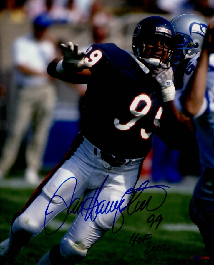 Dan Hampton Signed Autographed 8X10 Photo Chicago Bears "#99 HOF 2002" COA