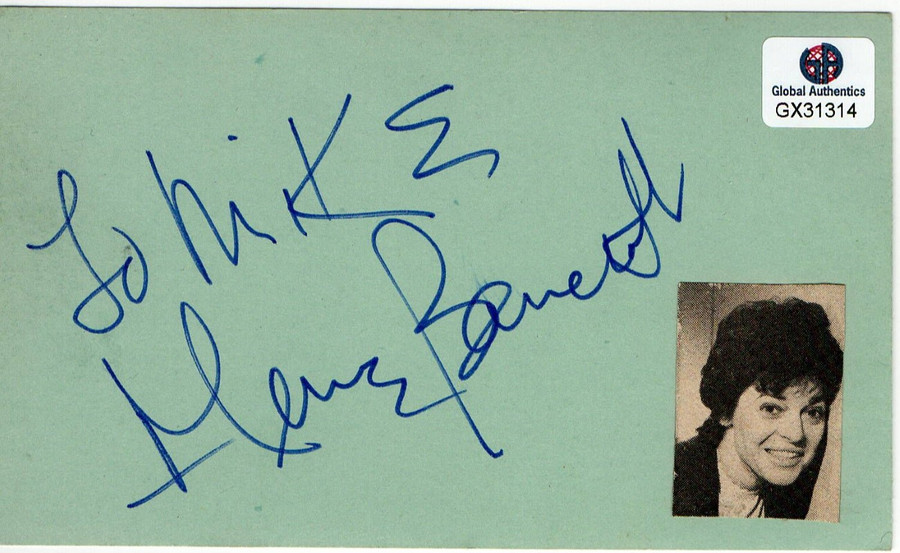 Anne Bancroft Signed Autographed Index Card Hollywood Legend GX31314