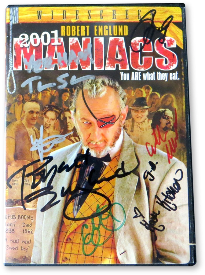 2001 Maniacs Cast Signed Autographed DVD Cover Englund Shaye Gross GV910467