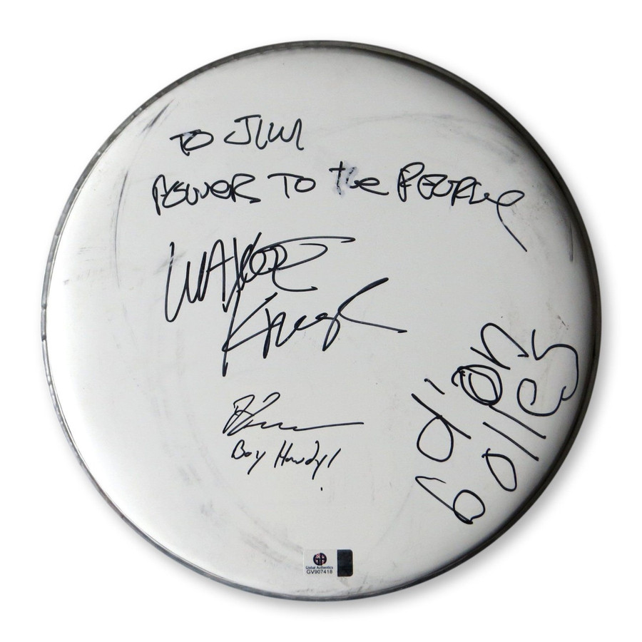J.J. Kramer Wayne Kramer Don Bolles Signed Autographed 10" Drumhead  GV907418