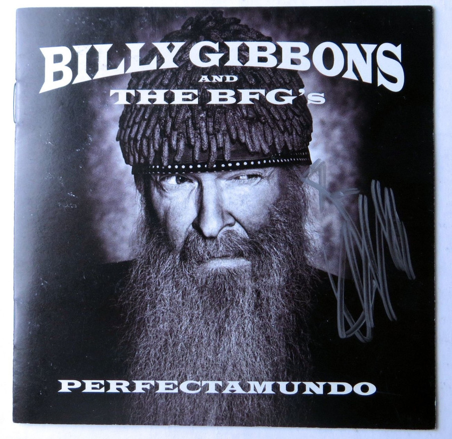 Billy Gibbons Autographed CD Booklet Cover The BFGs Perfectamundo JSA HH37465