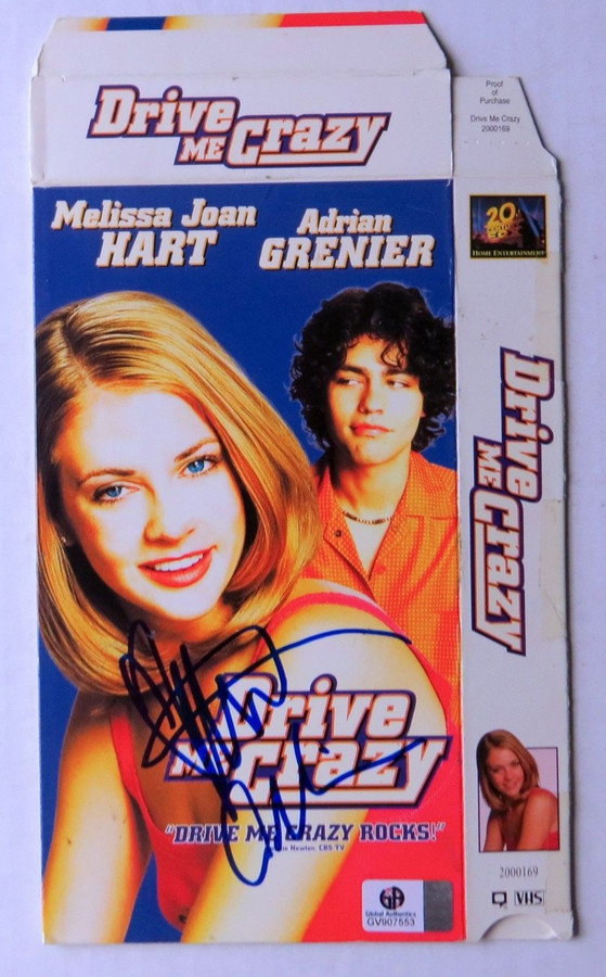 Melissa Joan Hart Adrian Grenier Autographed VHS Cover Drive Me Crazy GV907553