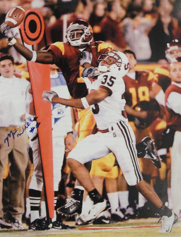 Mike Williams Signed Autographed 16X20 Photograph USC TD Blue Ink Vert