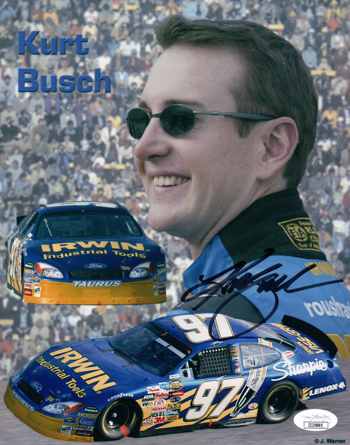 Kurt Busch Signed Autographed 8X10 Photo Nascar Racing Legend JSA II25885