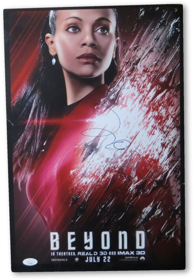 Zoe Saldana Signed Autographed 12X18 Photo Star Trek Beyond JSA II25586