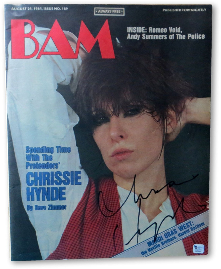 Chrissie Hynde Signed Autographed BAM Magazine The Pretenders GV168877