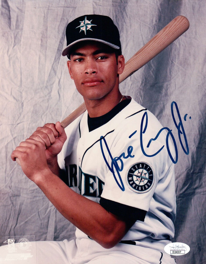 Jose Cruz Jr. Signed Autographed 8X10 Photo Seattie Mariners w/Bat JSA II24337