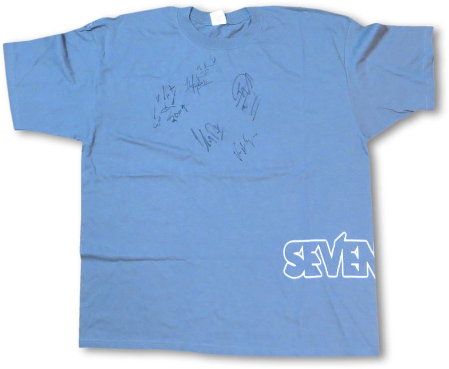 Sevendust Band Autographed Tour Shirt Hornsby Rose Lowery Connolly JSA HH60882