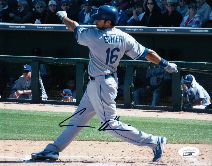 Andre Ethier Signed Autographed 8X10 Photo Dodgers Road Swing JSA II24924