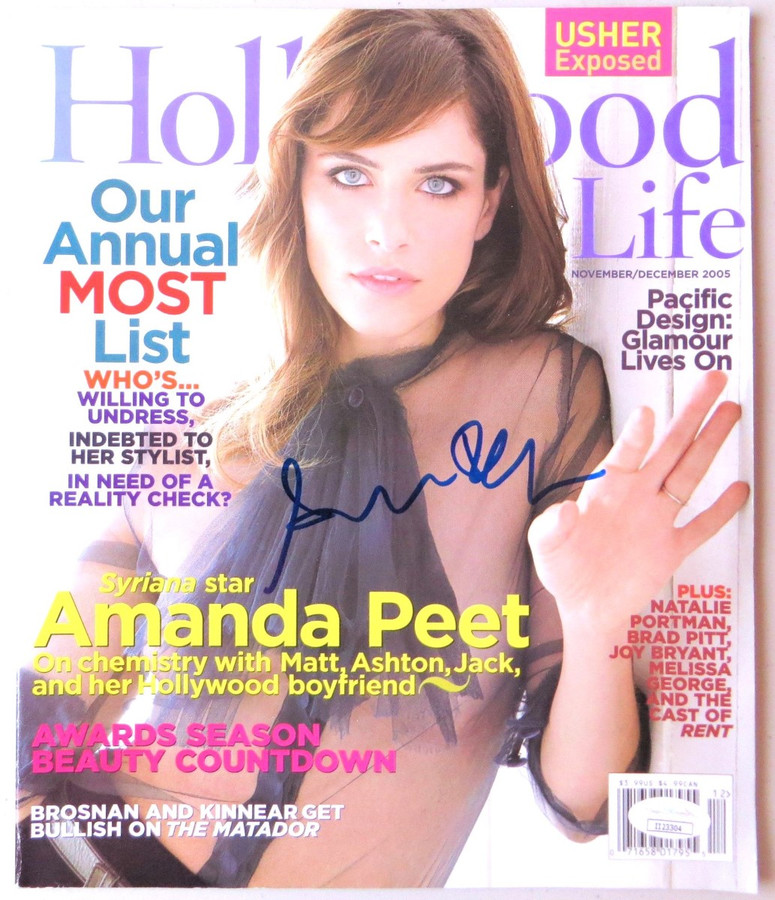 Amanda Peat Signed Autographed Hollywood Life Magazine Nov/Dec 2005 JSA II23304