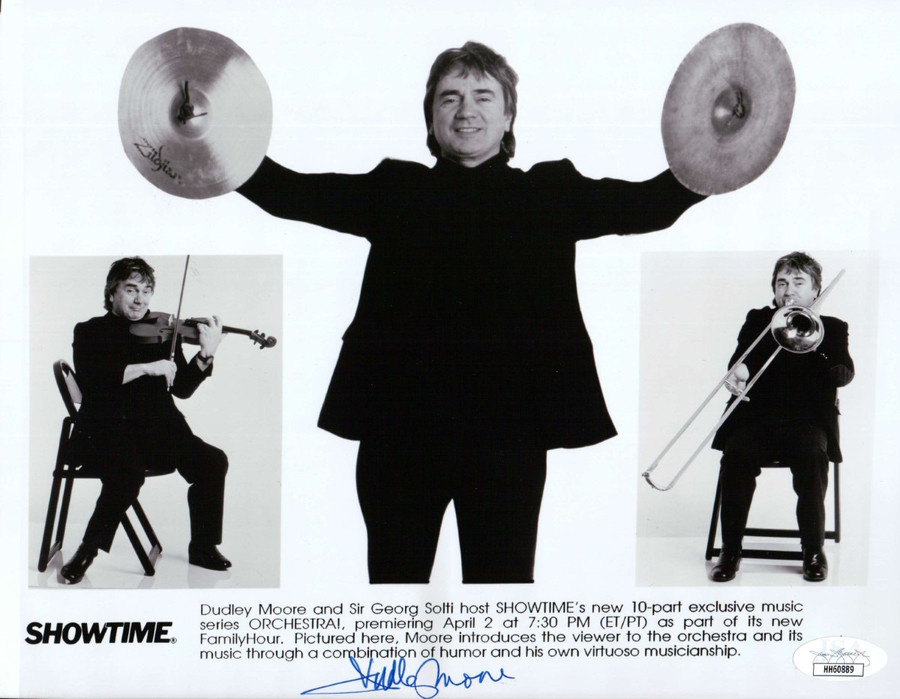 Dudley Moore Signed Autographed 8X10 Photo Orchestra! w/Cymbals JSA HH60889