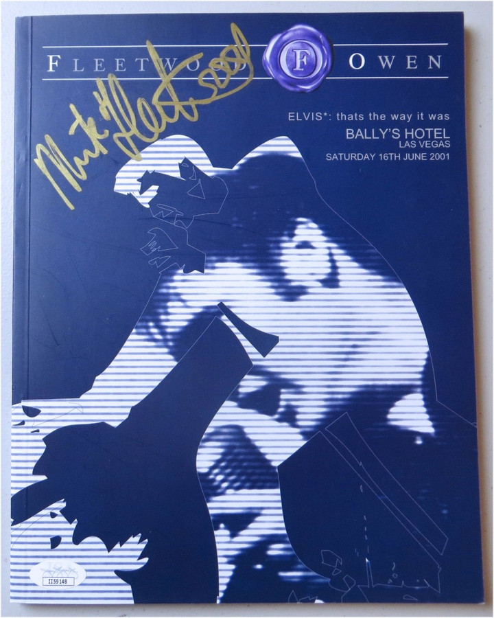 Mick Fleetwood Signed Autographed Las Vegas Program Elvis Show JSA II59148