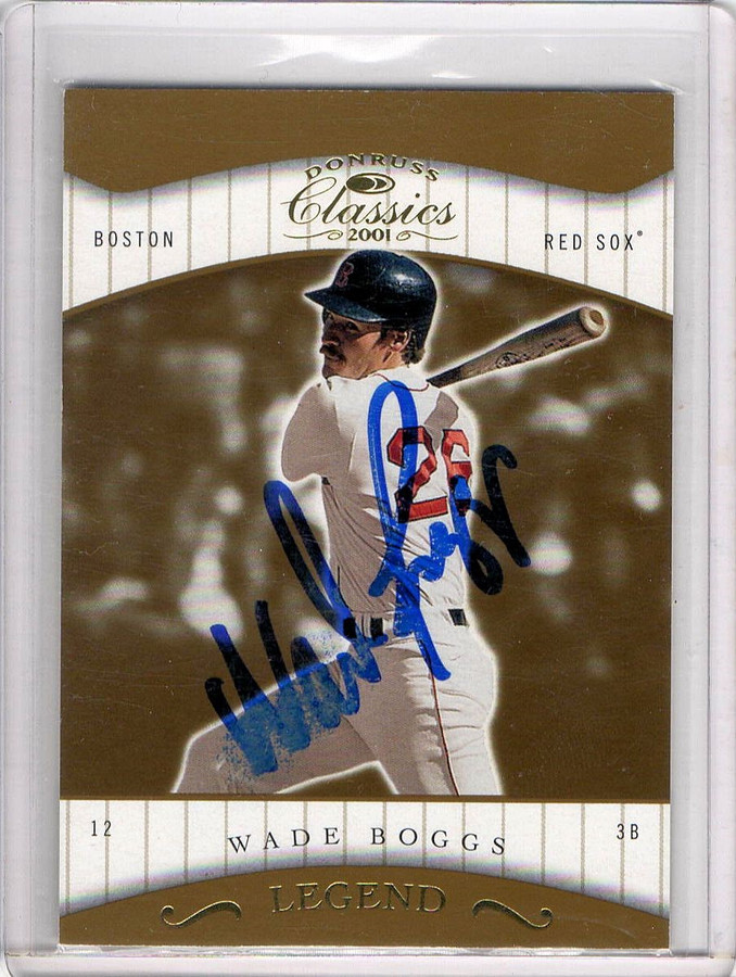 Wade Boggs Signed Autographed Trading Card 2001 Donruss Classics Red Sox GX31345