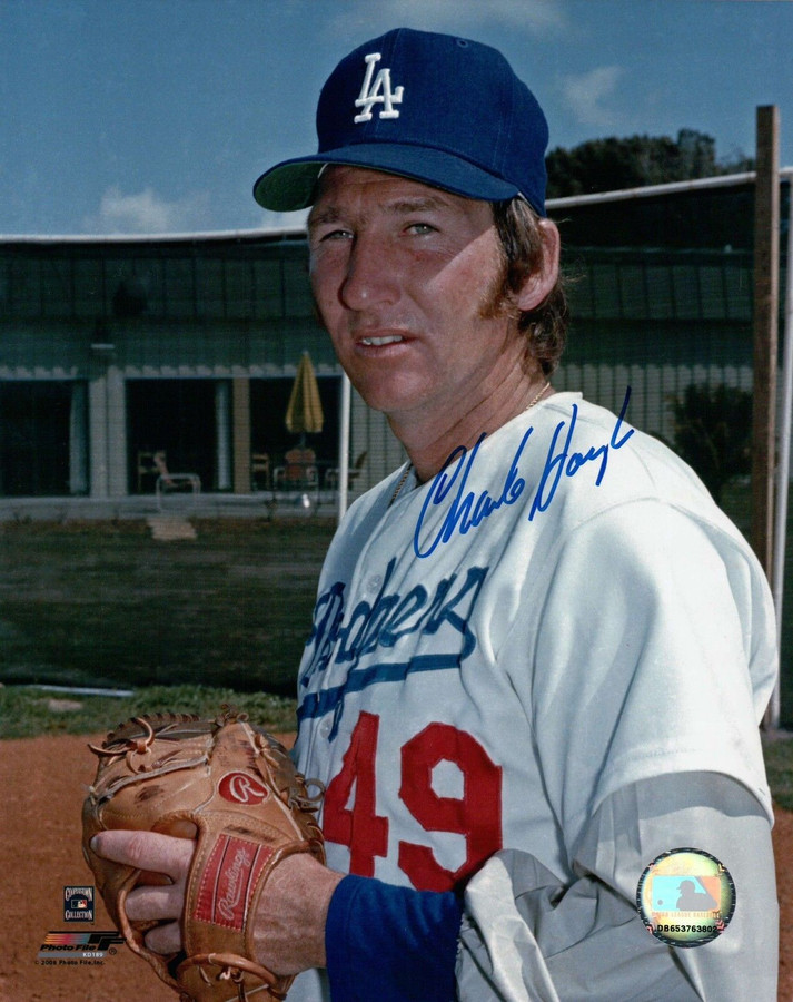 Charlie Hough Signed 8X10 Photo Autograph Los Angeles Dodgers Pose Auto COA