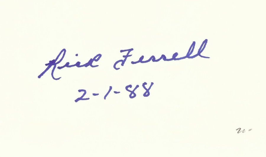 Rick Ferrell Signed Autographed Index Card Boston Red Sox JSA II35666