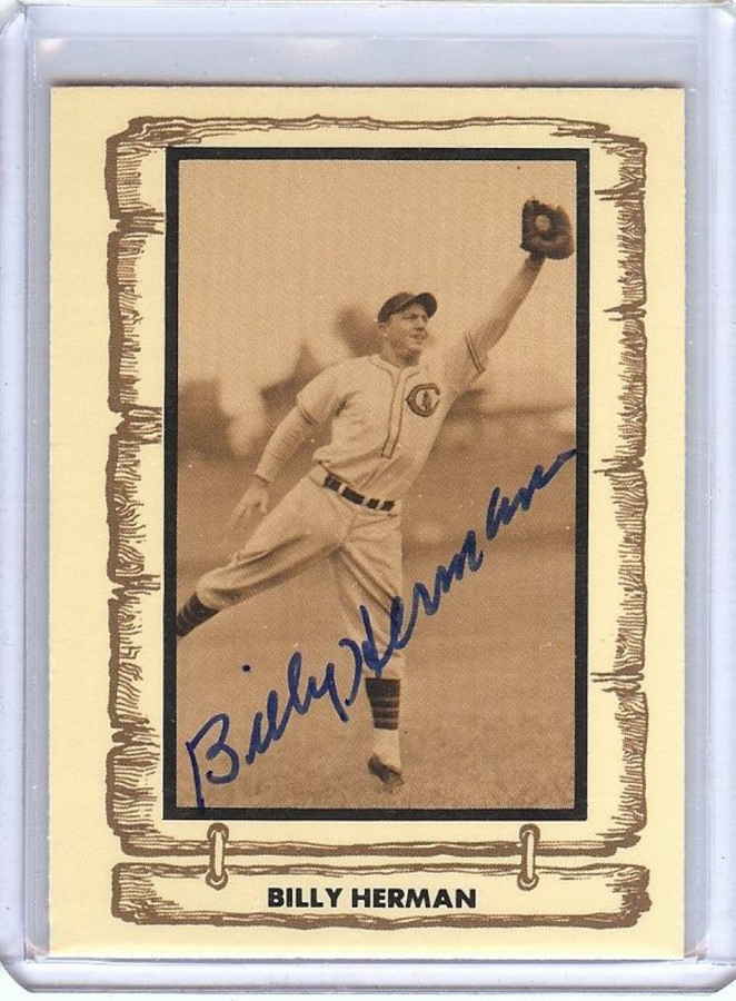 Billy Herman 1980 Pacific Legends Signed Autograph JSA II5652 Cubs Dodgers #23