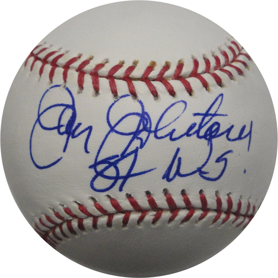 Jay Johnstone  Hand Signed Autographed Major League Baseball LA Dodgers 1981 WS