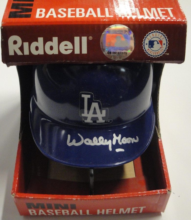 Wally Moon Hand Signed Autographed Mini Helmet Los Angeles Dodgers W/COA