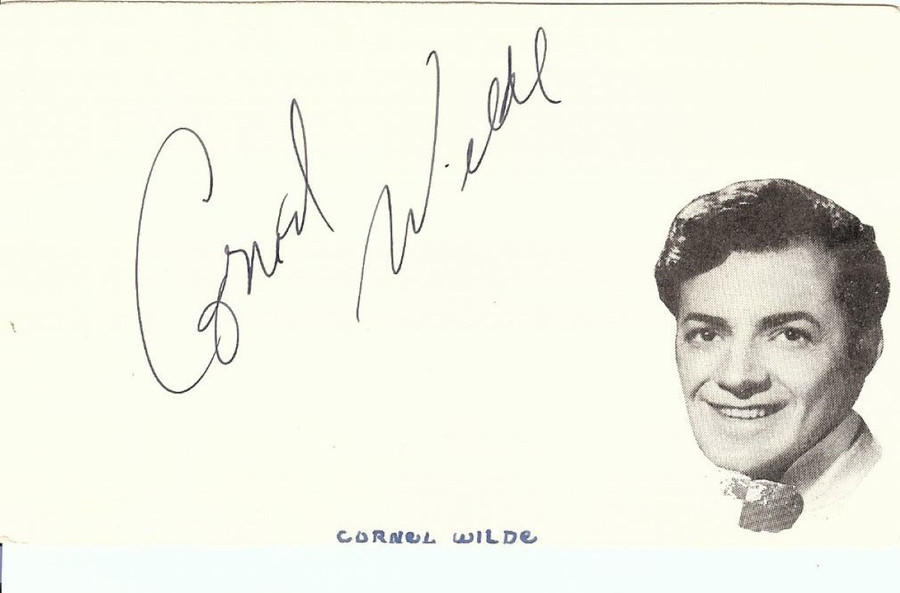 Cornel Wilde Signed Autographed Cut Signature Actor Director JSA JJ41051