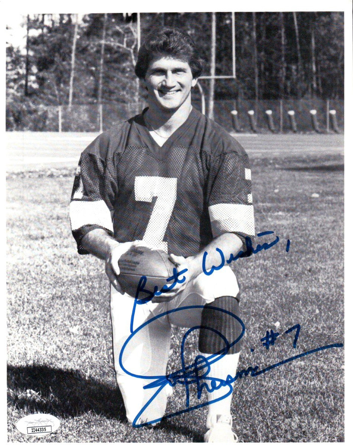 Joe Theismann Signed Autographed 8X10 Photo Washington Vintage B/W JSA II44335