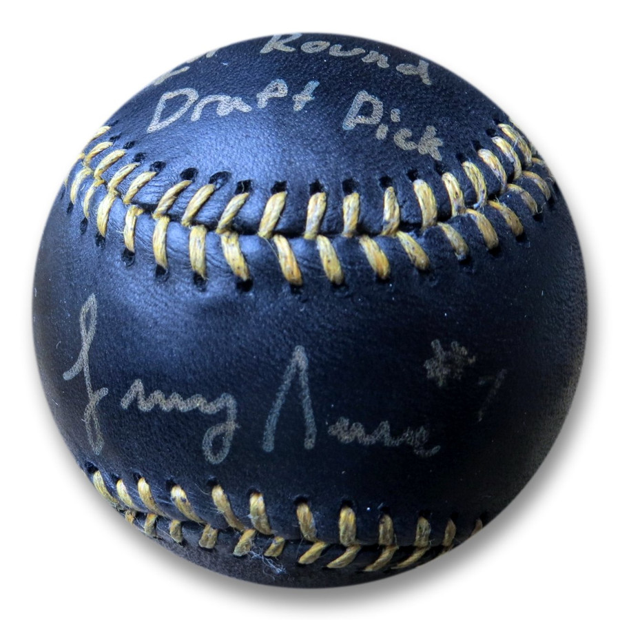 Larry Nance Signed Autographed Black Baseball 1st Round Draft Pick JSA W989959
