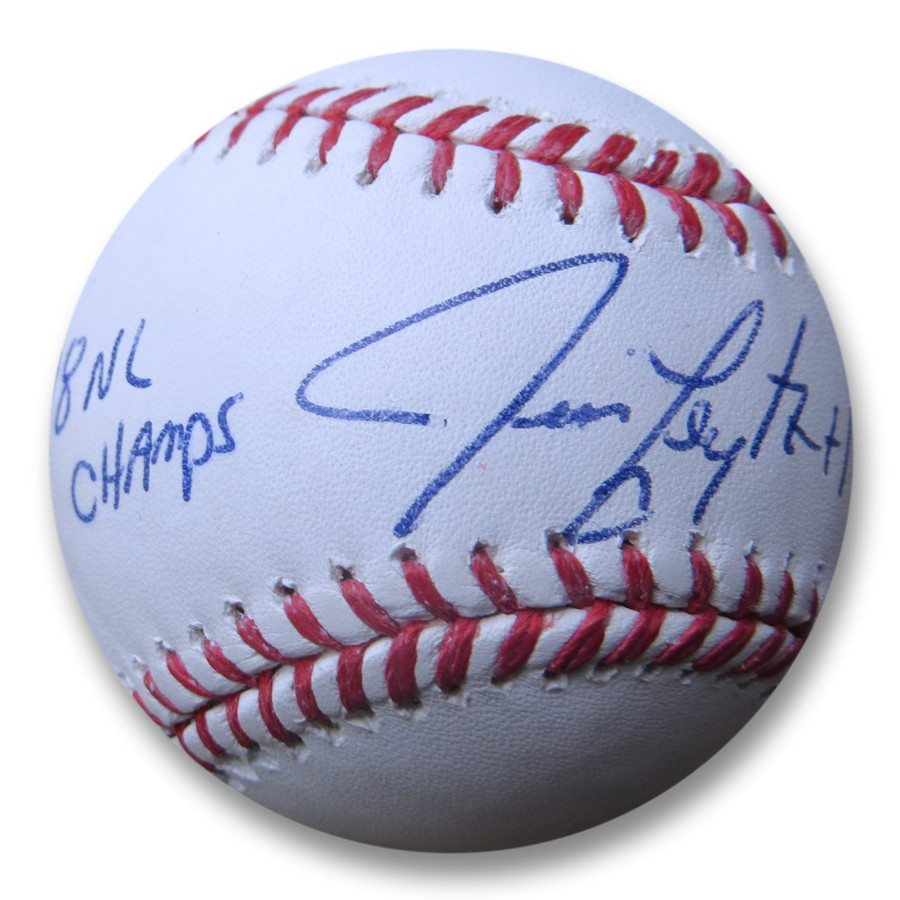 Jim Leyritz Signed Autographed MLB Baseball Yankees w/Stats GV917249