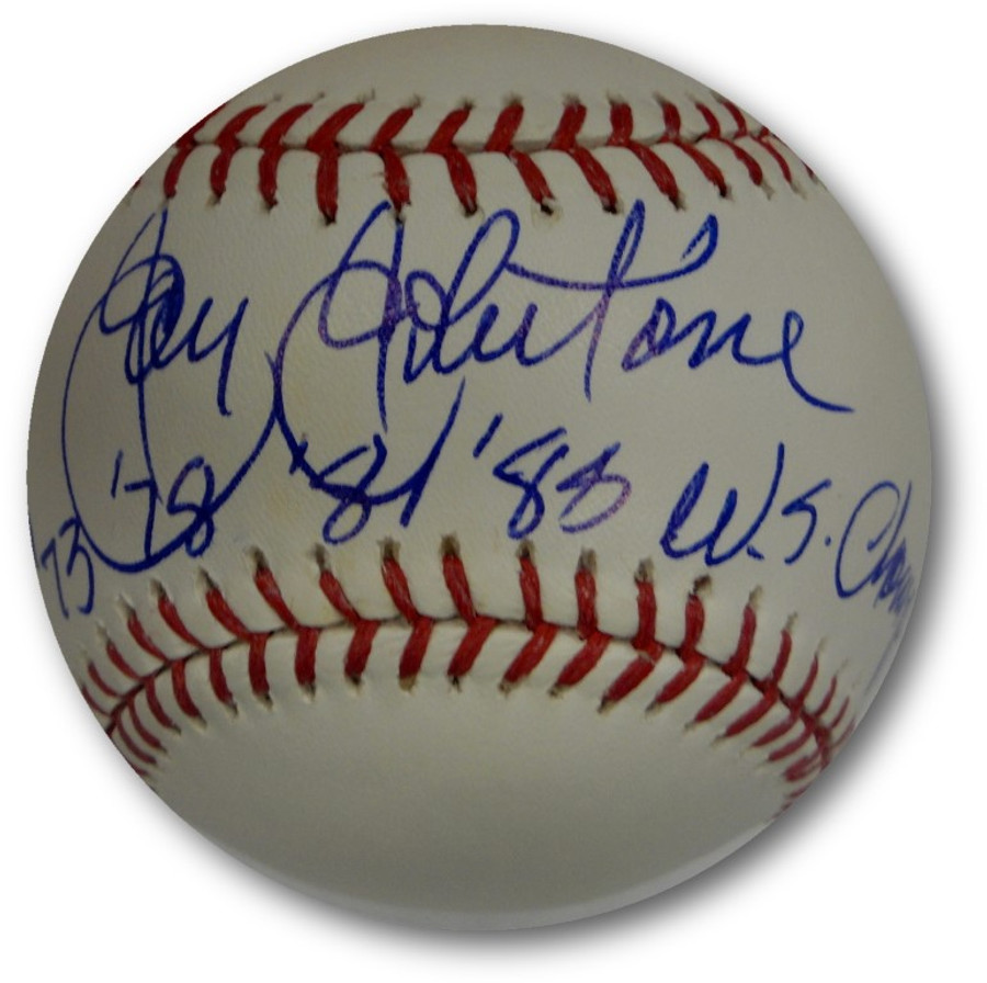Jay Johnstone Hand Signed Autograph Major League Baseball 73 78 81 88 WS Champs