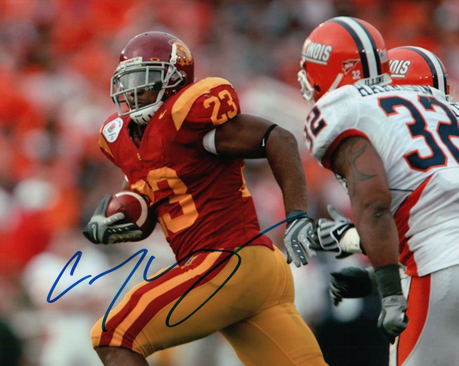 Chauncey Washington Signed 8X10 Photo Autograph USC Running with Ball Auto COA