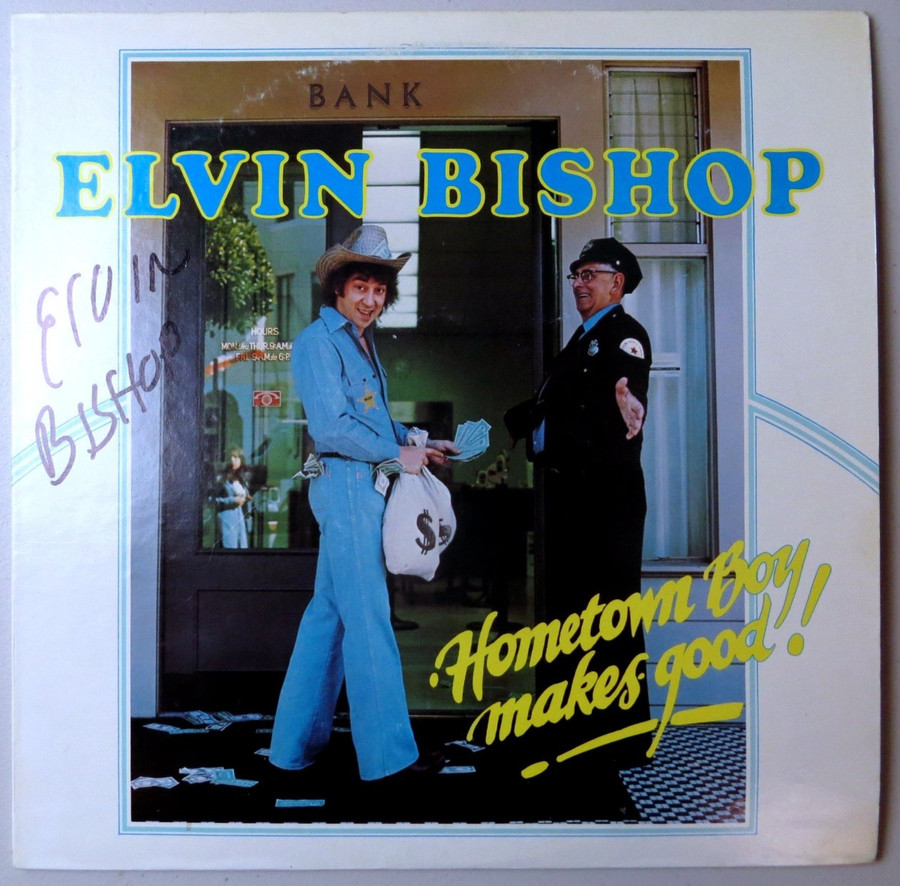 Elvin Bishop Signed Autographed Album Cover Hometown Boy Makes Good! JSA JJ82051
