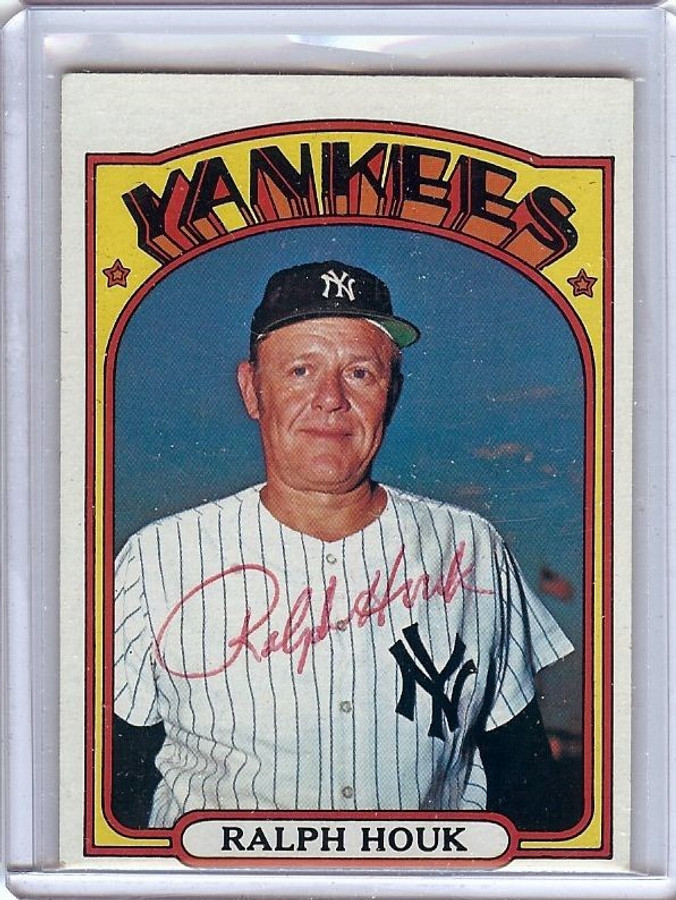 Ralph Houk Signed Autographed 1972 Topps New York Yankees #533 JSA JJ44740