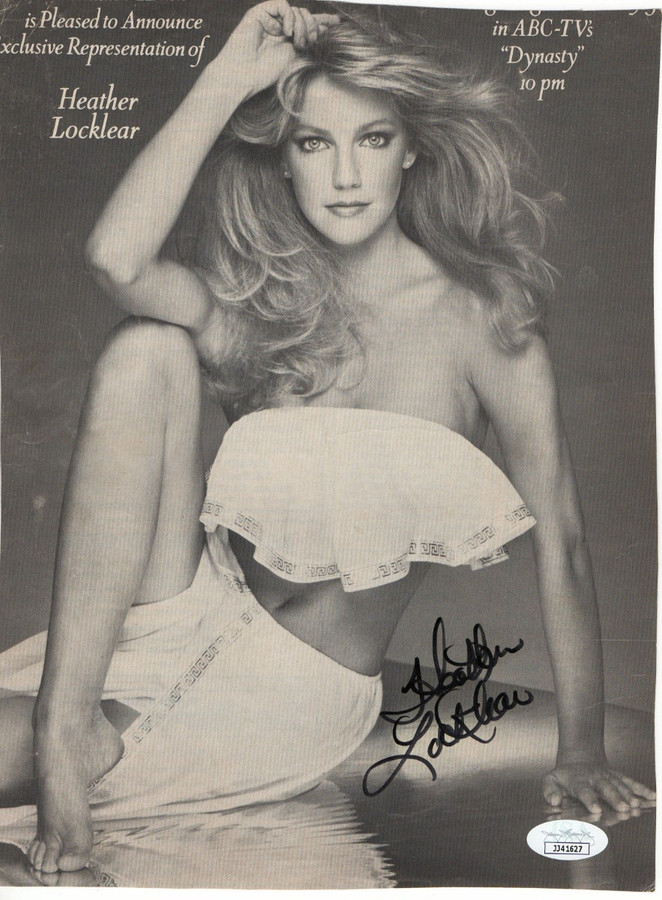 Heather Locklear Signed Autographed 8X11 B/W Magazine Photo Dynasty JSA JJ41627