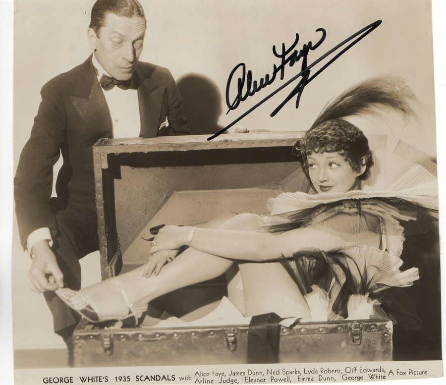 Alice Faye Signed Autographed 7X8 Photo 1935 Scandal Vintage JSA JJ41559