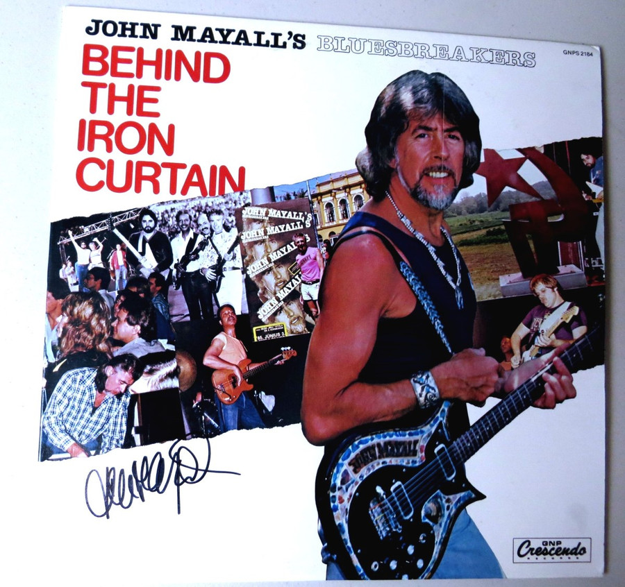 John Mayall Signed Autographed Album Cover Behind the Iron Curtain JSA JJ82064