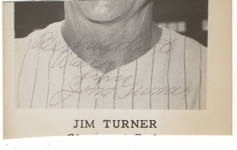 Jim Turner Signed Autographed Cut Signature New York Yankees JSA JJ44764