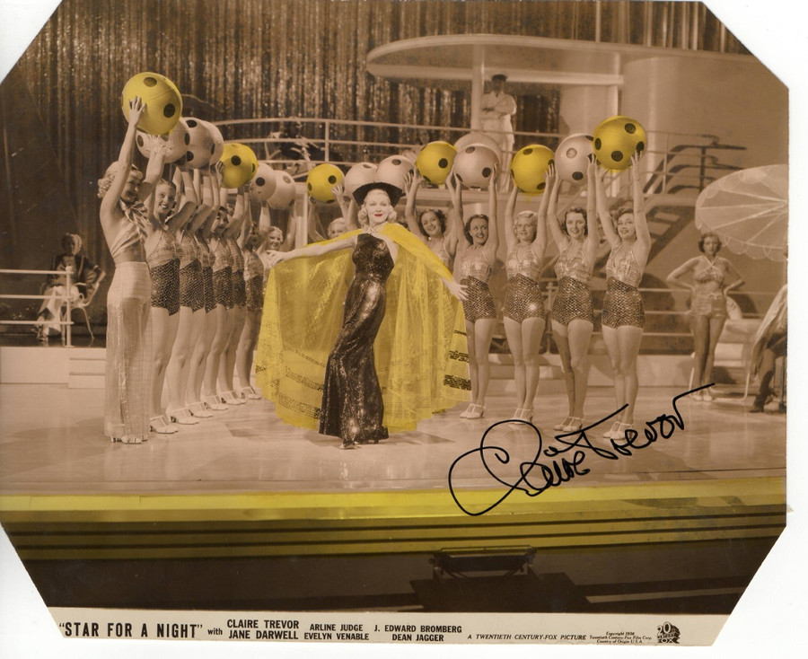 Claire Trevor Signed Autographed 7X9 Photo Star for a Night JSA JJ41560