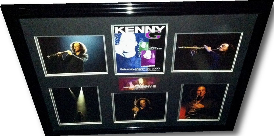 Kenny G Hand Signed Autographed 8x10 Photo Into Large Custom Frame GA