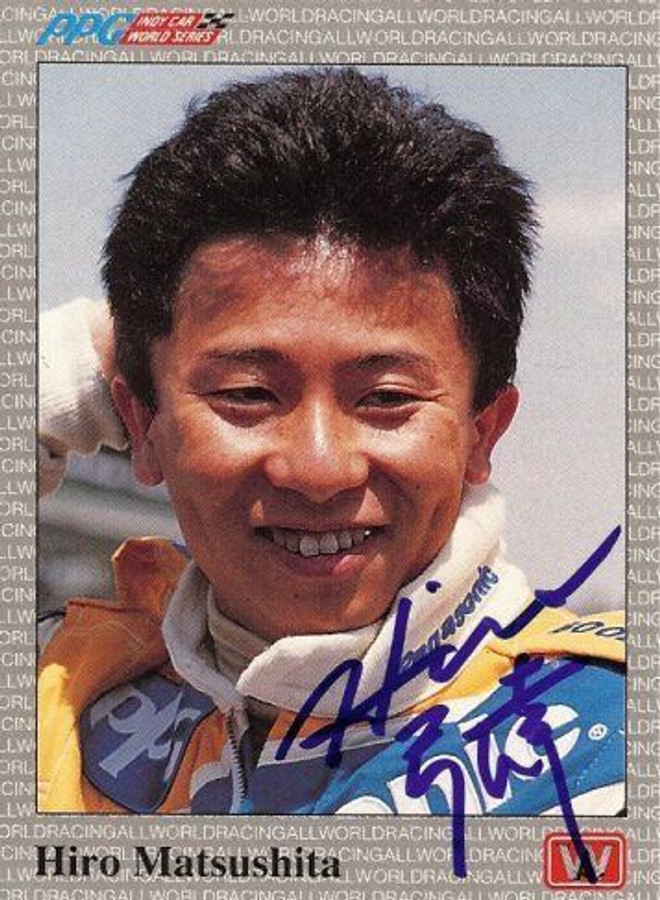 Hiro Matsushita 1991 All World Indy Signed Card Auto