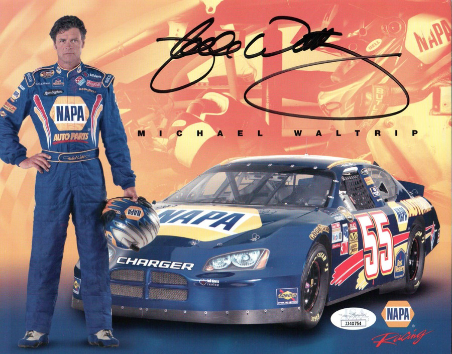 Michael Waltrip Signed Autographed 8X10 Photo NASCAR Legend JSA COA