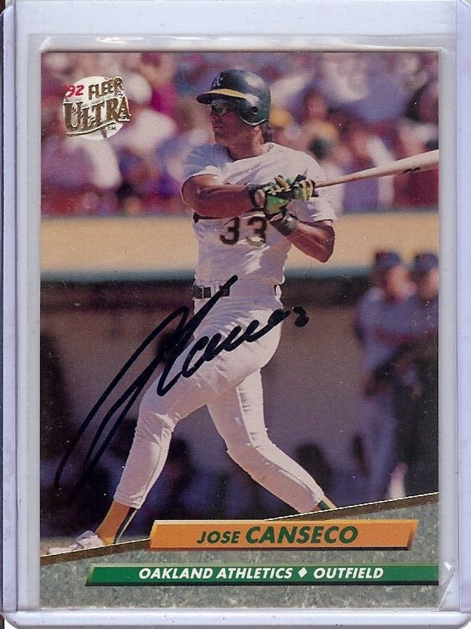 Jose Canseco 1992 Fleer Ultra Hand Signed Autograph Athletics GX31361 #110