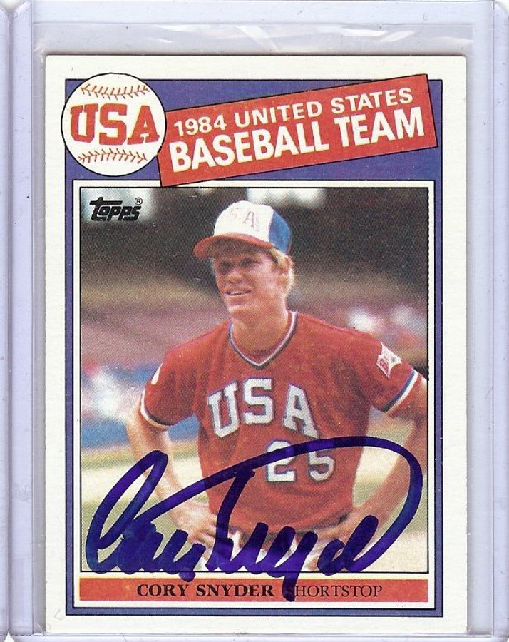Cory Snyder 1985 Topps Signed RC Rookie Autograph Team USA GX31352 #403