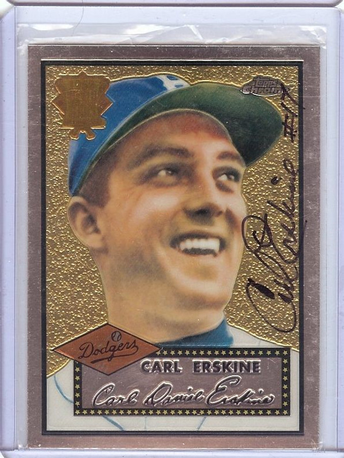 Carl Erskine 2002 Topps Chrome Hand Signed Autograph Dodgers GX31354 #250