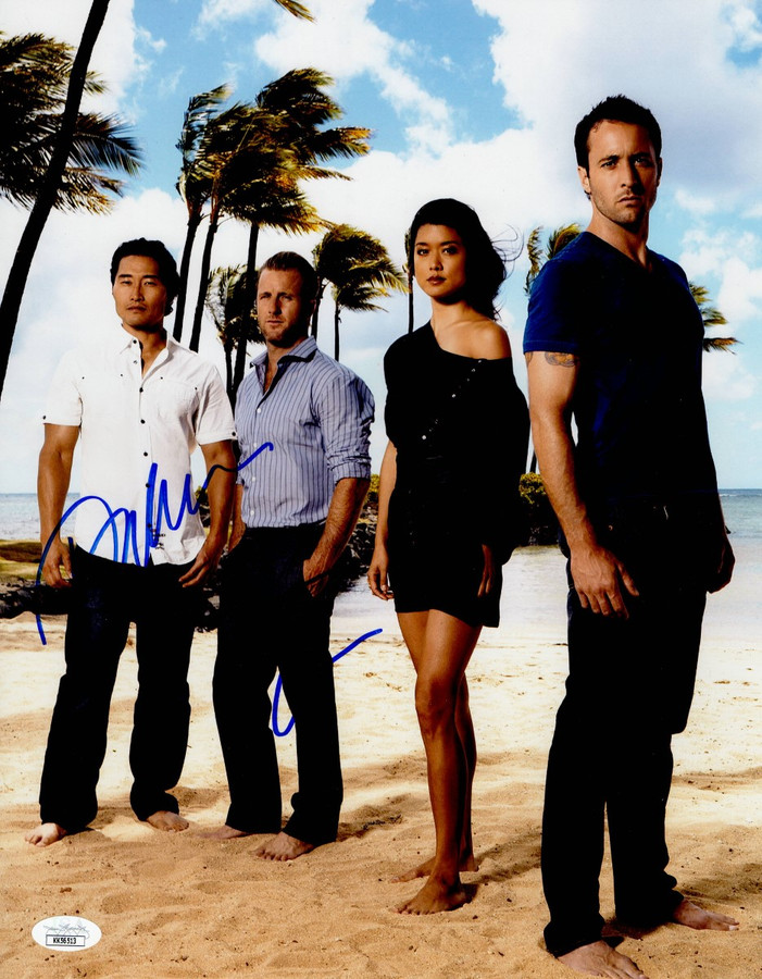 Scott Caan Daniel Dae Kim Dual Autographed 11X14 Photo Hawaii Five-0 JSA KK56513