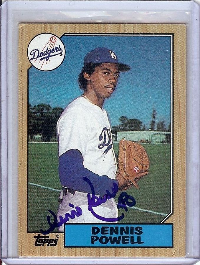 Dennis Powell 1987 Topps Hand Signed Autograph Dodgers GX31359 #47