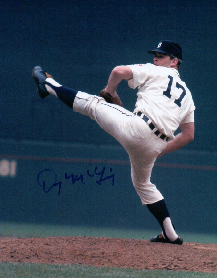 Denny McLain Signed 8X10 Photo Autograph Tigers Home Uniform Auto COA