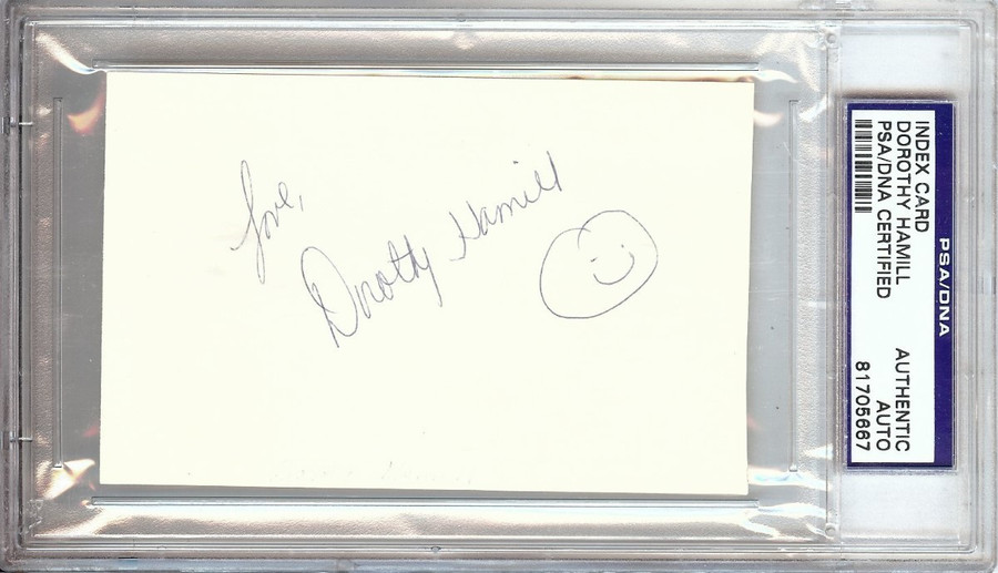 Dorothy Hamill Signed Autographed Index Card Legendary Olympic Skater PSA/DNA