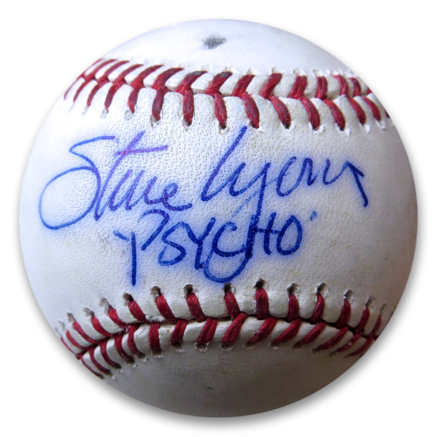 Steve Lyons Signed Autographed MLB Baseball "Psycho" White Sox GX31430