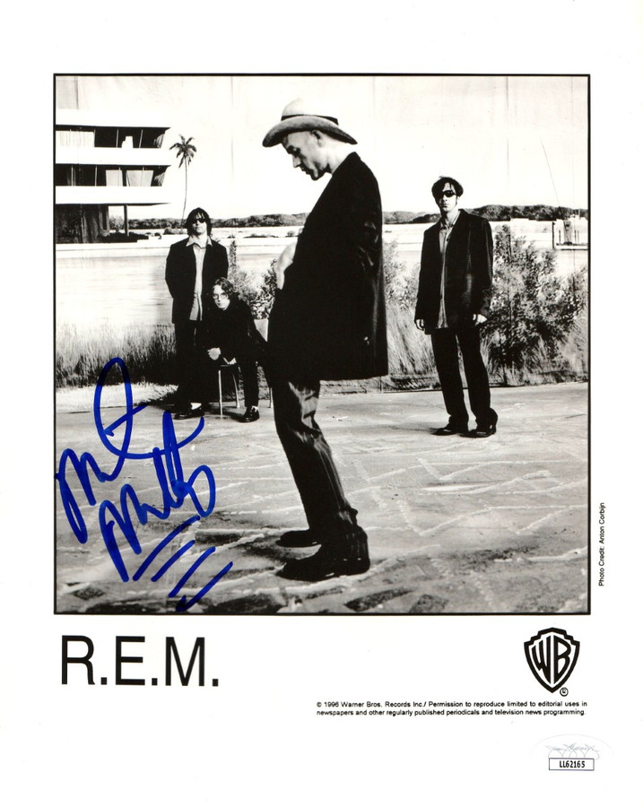 Mike Mills Signed Autographed 8X10 Photo R.E.M. Bassist REM JSA LL62165