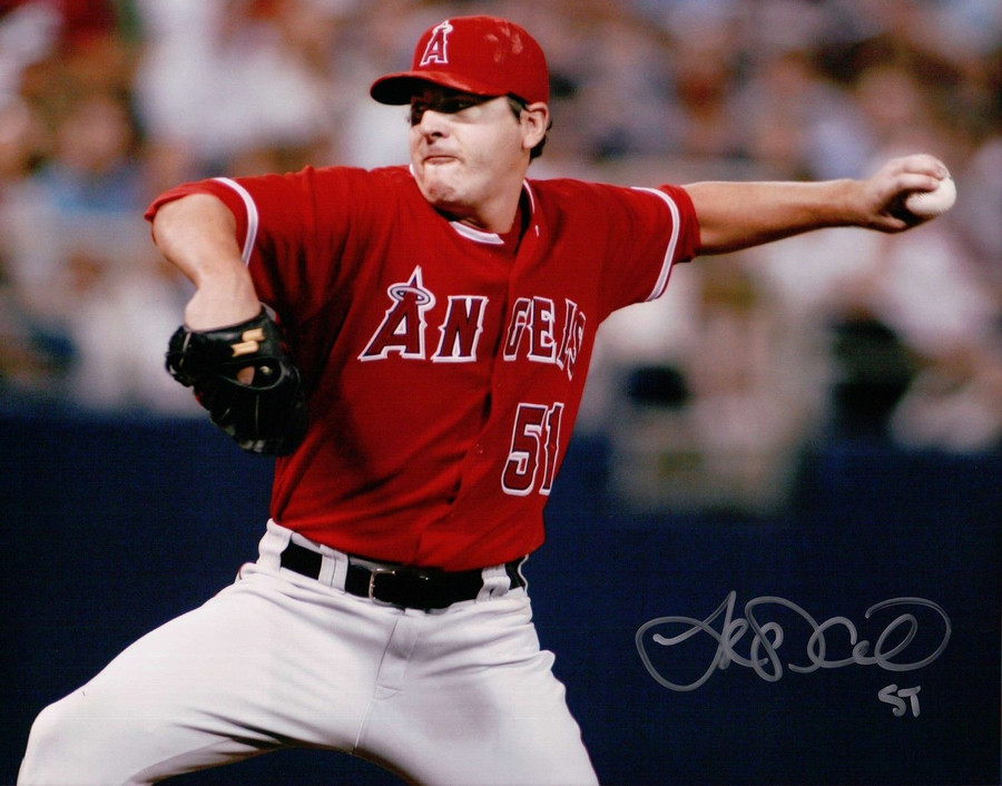 Joe Saunders Signed 8X10 Photo Autograph Anaheim Angels Close-Up Silver Auto COA