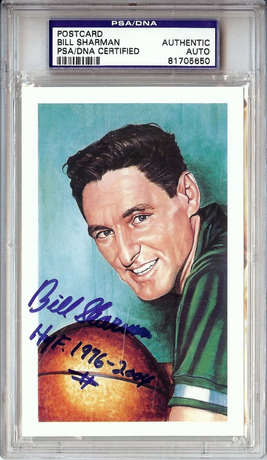 Bill Sharman Signed Autographed Postcard Celtics HOF 1976-2004 PSA/DNA 81705650